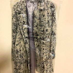 Steve Madden Black&white wool pea coat BNWT